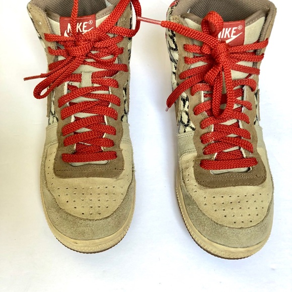 SOLD🎉NIKE Terminator Women Hi Top Size8 Suede Tan - Picture 3 of 6